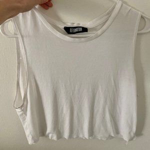 REFORMATION - WHITE CROP TANK M
